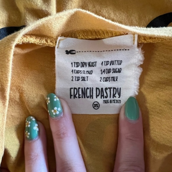 Yellow Save the Bees Graphic Crop T-Shirt - XS - Picture 3 of 3